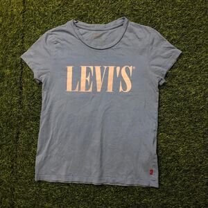 Women’s Light Blue Levi’s Graphic Logo Short Sleeve Tee